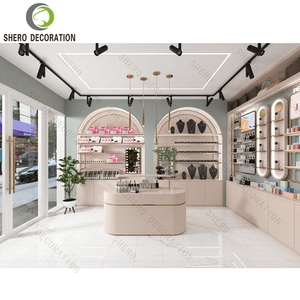 ตู้โชว์ร้านเครื่องสำอาง ออกแบบเองได้ ตู้โชว์ผลิตภัณฑ์ดูแลผิว ตู้โชว์เครื่องสำอางที่ทนทาน สำหรับร้านค้าปลีก - Product Image 1