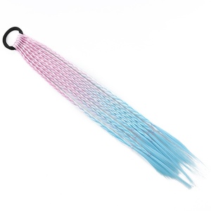 Accessori per capelli per bambini da commercio estero: trecce <span class=keywords><strong>colorate</strong></span> in fibra chimica a doppia trama, con cordino intrecciato - Product Image 5