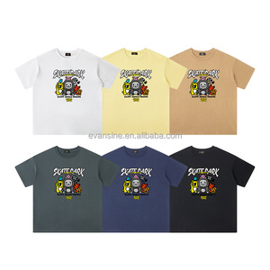 Ensemble de vêtements pour enfants Happy Jungle Friends personnalisable, <span class=keywords><strong>t</strong></span>-<span class=keywords><strong>shirt</strong></span> et short en coton 230g, tenue décontractée, plusieurs couleurs - Product Image 4