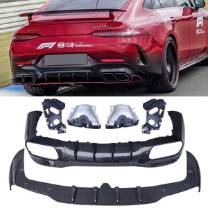 AMG GT50 <span class=keywords><strong>53</strong></span> 63 <span class=keywords><strong>4MATIC</strong></span> + Upgraded GT63S Diffuseur arrière en fibre de carbone avec embout d'échappement pour Mercedes-Benz AMG 2019-2023 - Product Image 1