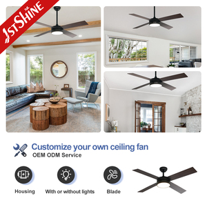 1stshine 52 "fan hâm mộ thiết kế ánh sáng MDF Blade fandelier <span class=keywords><strong>DC</strong></span> động cơ hiện đại LED quạt trần ánh sáng - Product Image 4