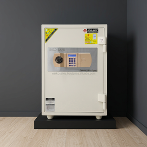 <b>Safes</b> <b>Box</b> Company WELKO US1650 Two Doors Fireproof Key <b>Lock</b> Brown LED <b>Safe</b> - Product Image 3