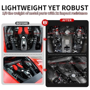 ชุดแต่งภายในห้องเครื่องยนต์คาร์บอนไฟเบอร์แบบแห้ง สไตล์ OEM ขายดี สำหรับ Ferrari F8 ฝาครอบห้องเครื่องยนต์ อะไหล่ตัวถัง - Product Image 2