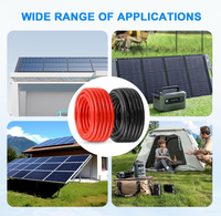 EN50618 H1Z2Z2-K Solarkabel 2,5mm² / 4mm² / 6mm² / 10mm² Solarpanel-Kabel Photovoltaik-Leitung Rot & Schwarz Verzinntes Kupfer