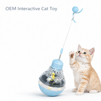 Jouet distributeur de friandises pour chat, réglable, en plastique écologique, réduit l'ennui, favorise la concentration, stimule le jeu, favorise une alimentation saine en intérieur