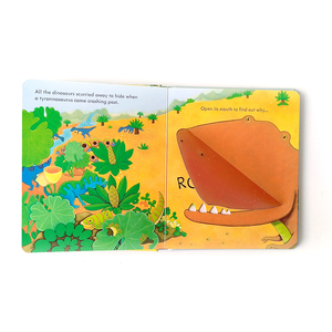 Livre à couverture rigide polychrome personnalisable pour enfants, soulever le rabat, livre pour enfants, image personnalisée de dinosaure en papier durable - Product Image 4