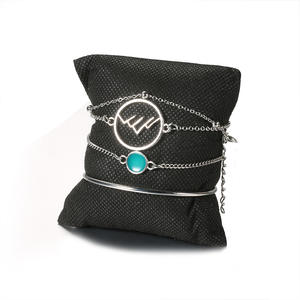 Nouveau Style Européen et Américain Ensemble Turquoise Simple Bracelet Personnalisé Montagne Perle Bracelet 4 Pièces Ensemble Bracelet - Product Image 3