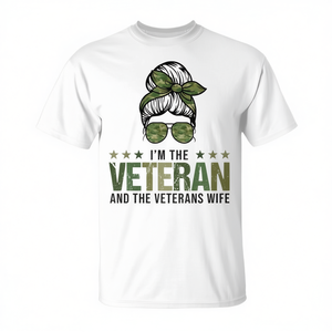 Camiseta del Día de los Veteranos para Veteranos y sus Esposas, Celebra el Servicio de Nuestros Héroes, Camisetas Promocionales Premium - Product Image 2