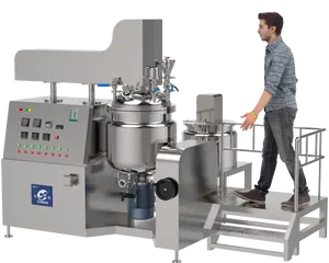 cosmetics/Food industry vacuum homogenizer emulsifier mixer machine china the best lab vacuum emulsifying machine