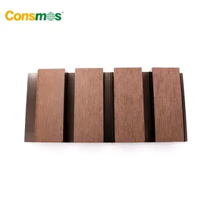 Dekorasi murah Outdoor kayu plastik komposit 3D PVC dikirimkan Panel dinding berongga