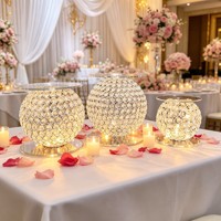 Kristallkugel Metall-Tortenständer mit Acrylbasis, Mehrstöckiges Dessert-Präsentationsregal für Hochzeit Party Bankett Tischdekoration