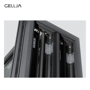 GELLJA Nuove Porte Scorrevoli a Fisarmonica in Lega di Alluminio con Doppio Vetro, Impermeabili, per Ville Moderne - Product Image 6
