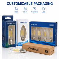 Approvisionnement direct usine – Ampoules LED personnalisées C35 CA35, type bougie, transparentes, givrées, blanc laiteux, certifiées CE, OEM ODM, pour éclairage domestique et hôtelier