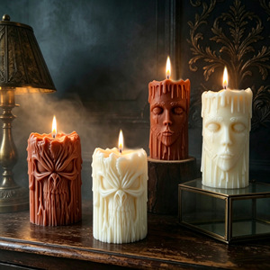 Vela de Cera Artística con Forma de Rostro Esculpido en 3D, Decoración para Mesa del Hogar - Product Image 2