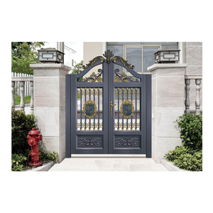 Porte d'entrée en fer forgé pour maison française, Double tuyau en fer forgé, grille d'entrée, Design mexicain - Product Image 1