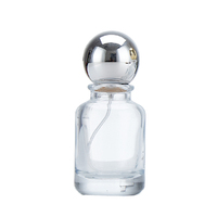 Botol Semprot Parfum Kaca Transparan dengan Pompa Semprot, Sablon, Multi-Kapasitas (30ml/50ml/100ml), Logo Custom untuk Kosmetik