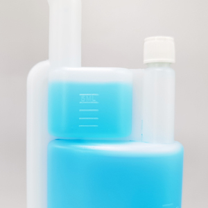 Natural-Colored 2 oz 60ml HDPE <b>Flat</b> Long Neck Dual Chamber Squeeze <b>Screw</b> Cap Bottle Soap Luzernpack - Product Image 3