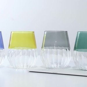 Vaso <span class=keywords><strong>de</strong></span> Vidrio <span class=keywords><strong>de</strong></span> Borosilicato Alto con Diseño <span class=keywords><strong>de</strong></span> Bloques <span class=keywords><strong>de</strong></span> Color y Rayas, <span class=keywords><strong>Taza</strong></span> <span class=keywords><strong>de</strong></span> Leche a Juego, Vaso <span class=keywords><strong>para</strong></span> Bebidas - Product Image 4