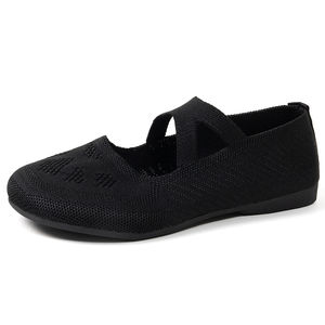 Scarpe basse da <span class=keywords><strong>donna</strong></span> taglie forti comode con cinturino a croce X leggere e traspiranti da lavoro Casual per tutte le stagioni - Product Image 3