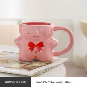 Tasses de Noël motif Bonhomme en pain d'épices, Tasses à petit-déjeuner et à café au design tendance et très esthétique, style Instagram, pour le marché international - Product Image 2