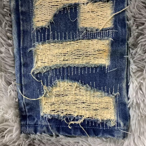 DENIMGUYS Jeans Hip Hop <span class=keywords><strong>Style</strong></span> Américain High Street pour Hommes, Jeans Déchirés Vintage Y2k Effet Délavé à l'Acide, Personnalité - Product Image 6