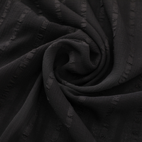 Tissu nano crêpe en mousseline jacquard à fleurs, taille croisée 75D, printemps, été, tissu de fond de robe pour dames, impression