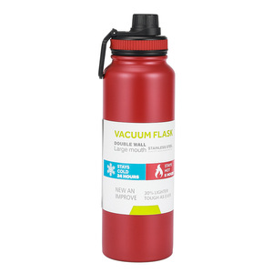 Vacuum Flask Double Wall Stainless Steel <b>Large</b> Mouth <b>Water</b> <b>Bottle</b> 304 Insulated Portable Outdoor Camping Thermos - Product Image 1