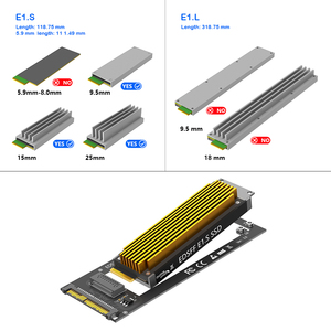 Tarjeta Adaptadora U.2 SFF-8639 a NVMe Ruler GEN-Z EDSFF Corta SSD <span class=keywords><strong>E1</strong></span>.S para Computadora de Escritorio/Estación de Trabajo/Servidor - Product Image 5