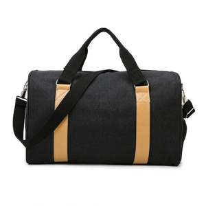 Sac de voyage en toile imperméable à la mode pour hommes et femmes Fermeture à glissière Sac de week-end pour une nuit avec motif de lettres - Product Image 6