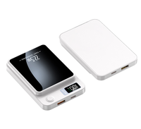 Batterie externe ultra-fine 5000 mAh 15 W compatible magnétique à charge rapide 22,5 W avec affichage LED et charge rapide – Chargeur portable