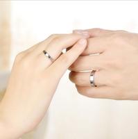 Großhandel Hochzeit Einfache Liebe für immer Gravierte Frauen Männer Paar 925 Sterling Silber Versprechen Ringe für Sie