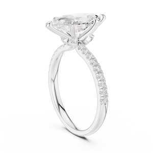 แหวนเพชรทองคำขาวทรงสวยหรูสำหรับผู้หญิง 10Kt 14Kt 18Kt 22Kt แหวนเครื่องประดับงานแต่งงานหรือวันครบรอบสุดหรูสำหรับเธอ - Product Image 3