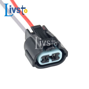 2 Pin femmina serie 2.8 guaina in gomma nero cavo cablaggio connettore spina PB045-02027 DJ7023C-2.8-21 - Product Image 3