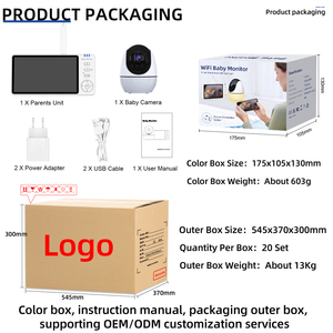 Câmeras de segurança domésticas com rastreamento automático, visão noturna 360, câmera IP 3MP, câmera Wi-Fi sem fio, monitor de bebê. - Product Image 6