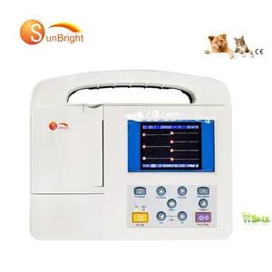 Veterinary 6 channel electrocardiogram 3 channel 12 leads animal pet ECG