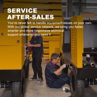 Compresseur d'air portable DEEMACH à moteur diesel à vis, 2 étages, 530-630 cfm, multi-conditions, 1,2/1,8 bar, refroidi par huile, prix usine