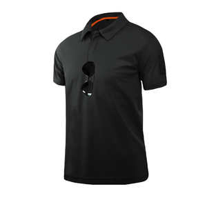 T-shirts tactiques de sport d'extérieur DFT0301-1 à col, manches courtes, avec mini-poche sur le bras et languette de signalisation auto-agrippante - Product Image 5