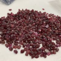 Corindon rouge synthétique de laboratoire Da Tian, pierre brute en verre artificiel, petite taille, provenant de Chine, pour usage abrasif