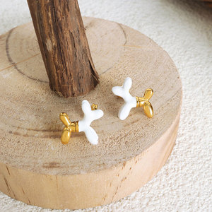 Divertidos Pendientes de Acero Inoxidable 316L con Baño de Oro PVD de 14k y 18k, Joyería de Lujo de Alta Calidad, Pendientes de Moda con Forma de Perro para Mujer - Product Image 4