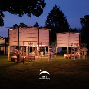 Carpa de comedor al aire libre Starwild Glamping, de lona, con una sola habitación y paredes laterales, para uso en campamentos y restaurantes. - Product Image 3