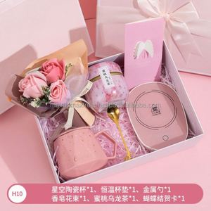 Wholesale Promotional Personalized Silk Screen Printed Fashionable Glass Coffee Mug Tea <b>Cup</b> Gift Set for Women-Birthday Gifts - Product Image 3