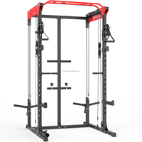 Máquina Smith, Máquina de Cables, Equipo de Gimnasio, Barra de Polea para Tracción, Barra de Dominadas, Gimnasio Funcional en Casa, Jaula de Potencia, Rack de Sentadillas