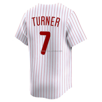 Camiseta de Béisbol Americana Bordada al por Mayor de los Philadelphia Phillies # 3 Bryce Harper 12 Kyle Schwarber 7 Trea Turner Ropa de Softbol