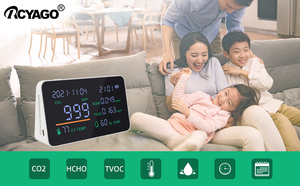Medidor Digital 6 en 1 de CO2/<span class=keywords><strong>HCHO</strong></span>/TVOC/TEMP/Humedad, Mini Detector de Dióxido de Carbono, Analizador de Gases, Monitor Automotriz - Product Image 5