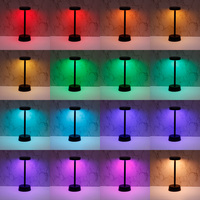 Ensemble de lampes de bureau rechargeables sans fil en aluminium LED 11 couleurs avec lampe de bureau à base de charge inductive