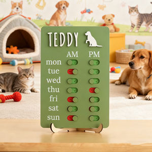Tabla de Horarios de Alimentación Personalizada para Mascotas PAFU, Rastreador Diario de Comidas para Perros y Gatos, Recordatorio Semanal <span class=keywords><strong>AM</strong></span>/<span class=keywords><strong>PM</strong></span>, Regalo Único para Cumpleaños de Mascotas - Product Image 4