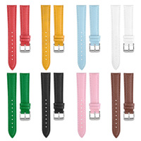 Bracelet de montre Lionorm en cuir de veau pleine fleur de luxe, motif lézard, anti-transpiration, respirant, pour montres à petit cadran