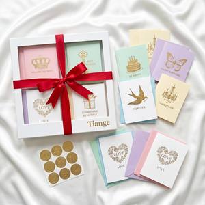 Cartes de vœux couleur macaron de qualité supérieure, cartes d'anniversaire personnalisées en gros, dorure <span class=keywords><strong>à</strong></span> chaud, directement de l'usine - Product Image 1