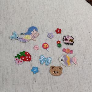 <b>Cute</b> Cartoon Embroidery Patches Iron On Applique For Cloth Kids Decorative Accessories Irregular Shape Nonwoven Felt - Product Image 1