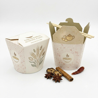 Boîte alimentaire jetable 26oz 32oz en papier kraft blanc, boîte à nouilles anti-fuite pour plats à emporter, idéale pour les chaînes de restaurants asiatiques
